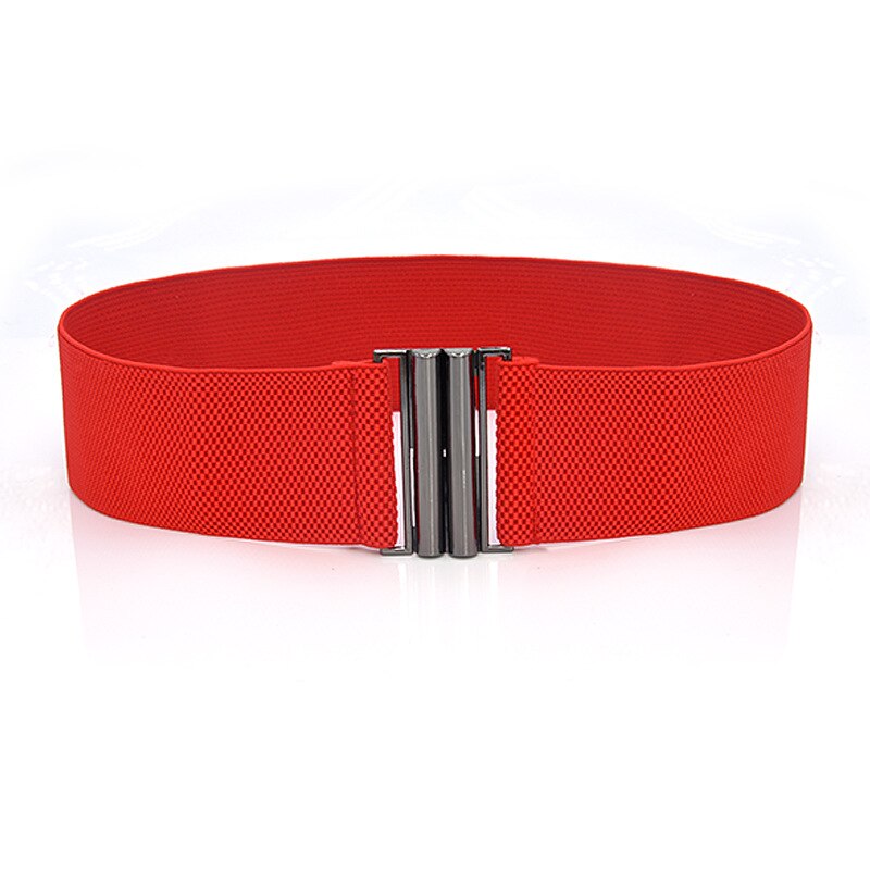 Cinture elasticizzate ciccio per donna cintura con fibbia in metallo cintura larga elastica corsetto cintura tinta unita signora Cummerbands Tourzoo: Rosso