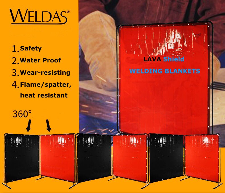 Fire Proof Flame Retardant Welding Blanket Welding Shield 1.74m*1.74m Anti UV Anti-UV Welding Screens Curtain