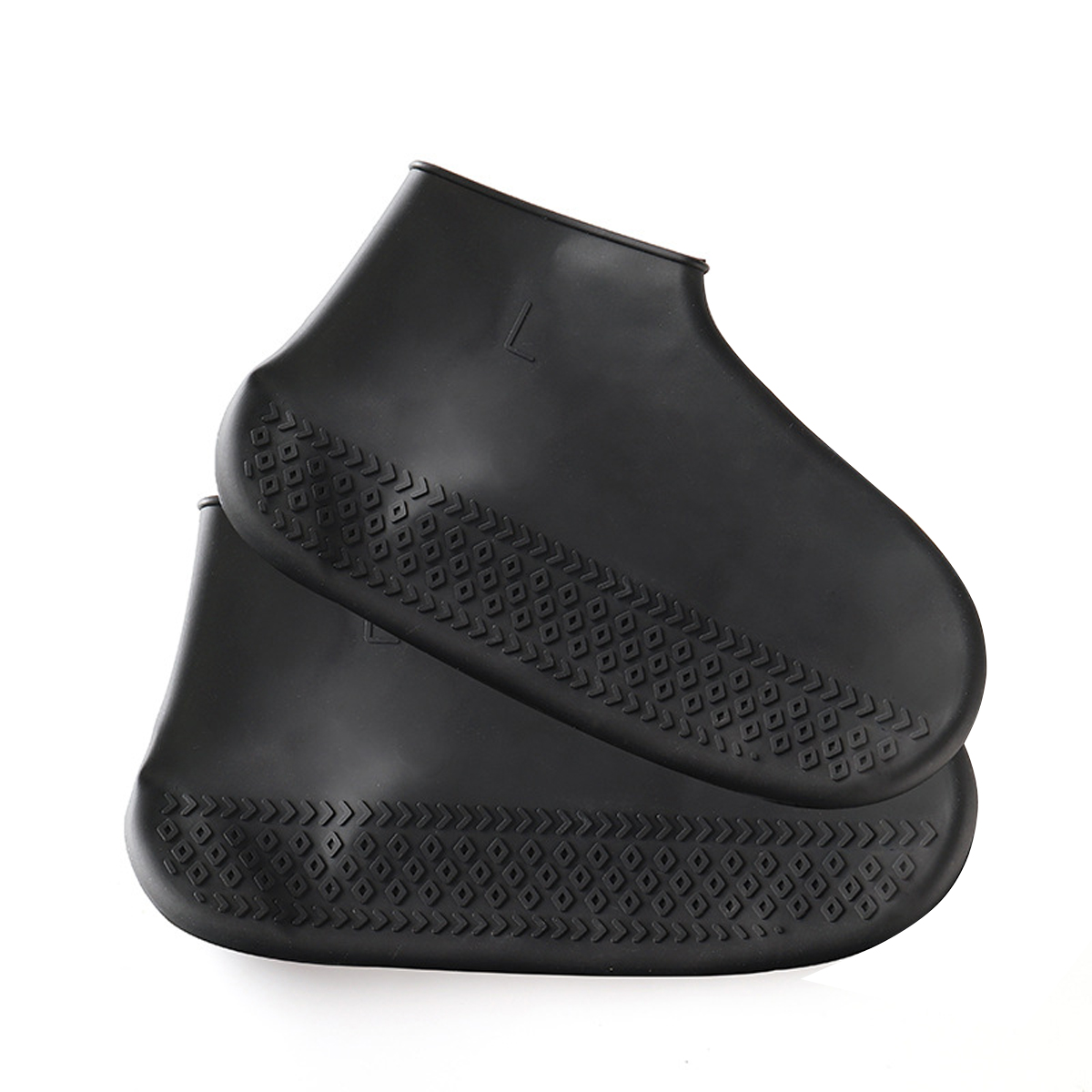 Shoe Cover Silicone Anti-Shoe Cover Water Unisex Shoe Cover Non-Slip and Durable Rain Shoes Cover (S/M/L): Black / L