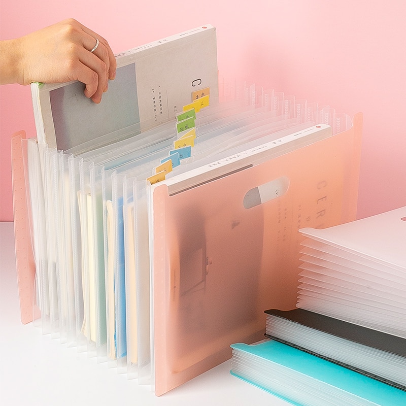 13 kieszenie rozszerzenie pliku uchwyt o dużej pojemności Organizer na dokumenty rachunek dokument A4 Organizer taca na dokumenty przenośne akcesoria biurowe