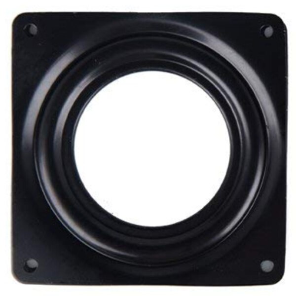 4 Pack 4-inch Square Turntable 360 Degree Rotating Universal Display Stand Iron Black 95*95mm