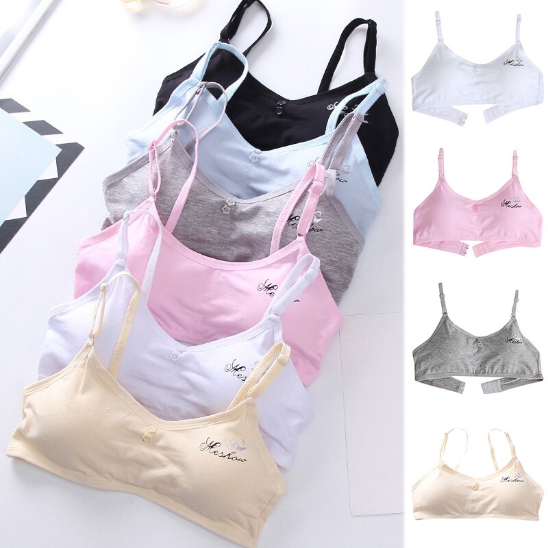 Kids Girls Seamless Training Bras Padded Sports Bra Crop Cami Training Bras For Girls Cotton & Spandex Lightweight Breathable For Big Girls Age 12 - Walmart Supplies