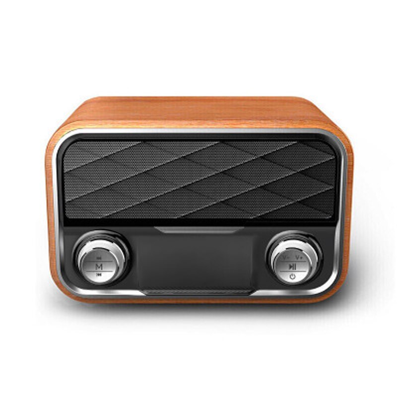 Enceinte Bluetooth Retro - Radio FM, TF/USB, Son Puissant Avec Basses Profondes