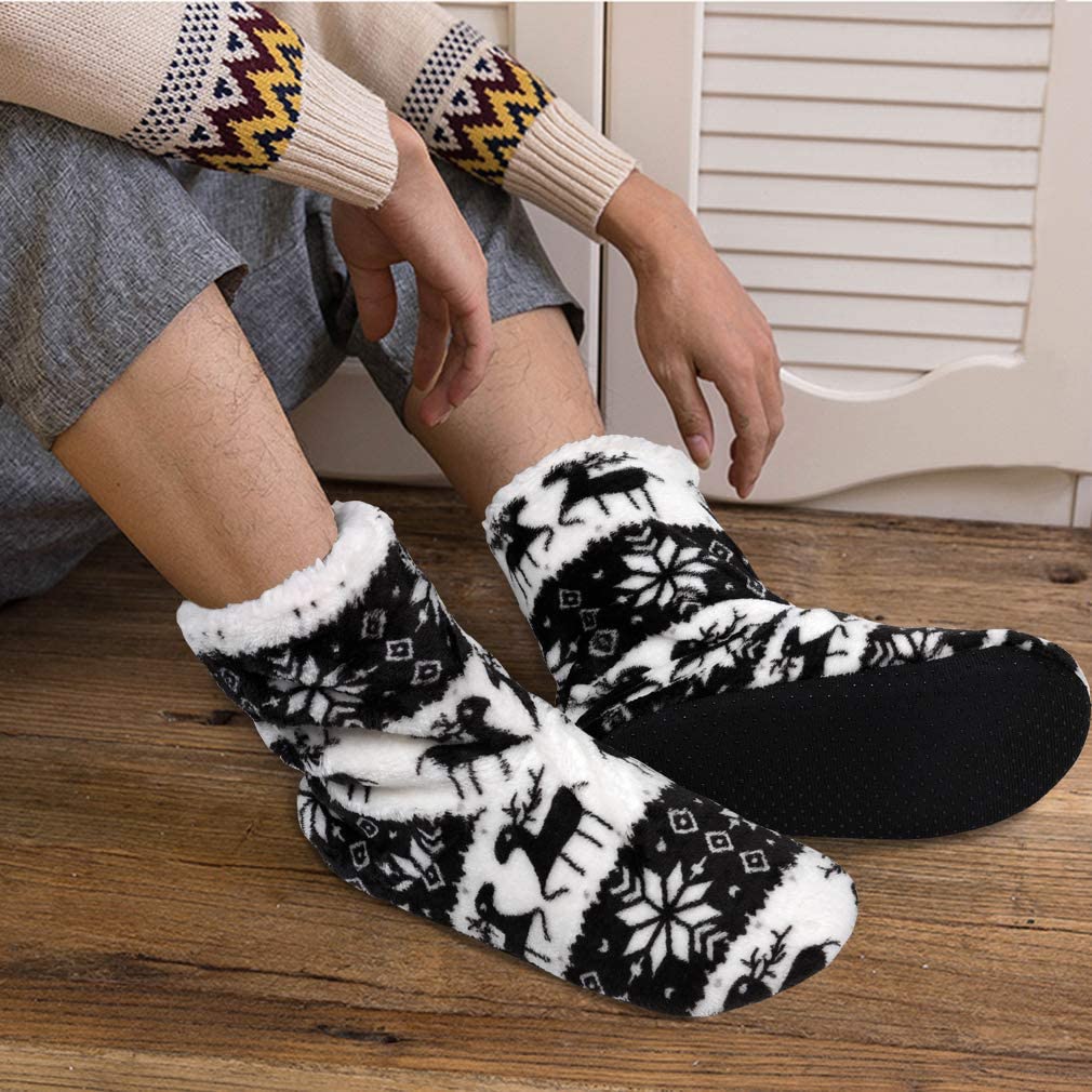 Hause Hausschuhe Frauen Winter Boden Schuhe Weihnachten Elch drinnen Socken Schuhe Warme Pelz Rutschen Damen Plüsch Hausschuhe Pantoffels Damen
