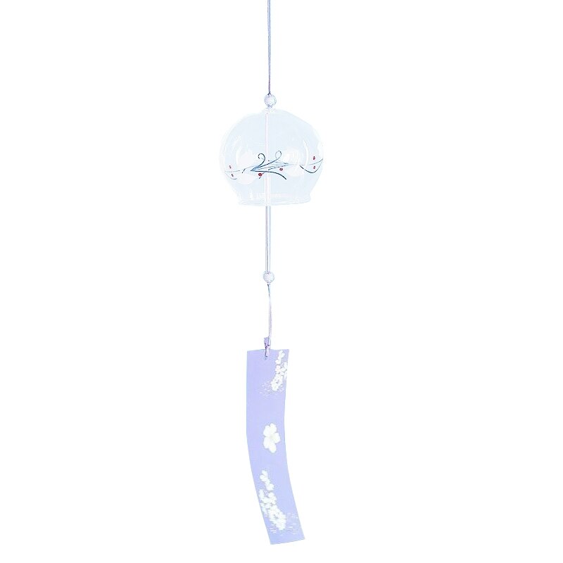 Japonais sakura Style verre vent carillon cerisier fleur vent suspendus cloches sonnette mignon fille chambre pendentif décoration de la maison #: A2