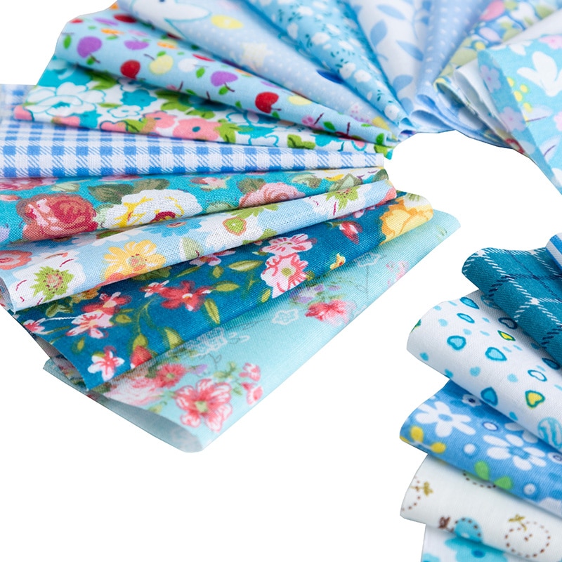 25 Stuks 10*10Cm Bloemen Katoen Patchwork Stof Kerst Bedrukte Stof Voor Naaien Quilt Ambachten TJ0550