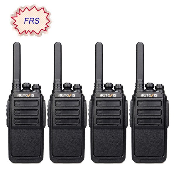 4 pièces rechapé RT28 talkie-walkie PMR Radio VOX PMR446/FRS Micro USB charge Portable Mini émetteur-récepteur de Station de Radio bidirectionnelle: FRS