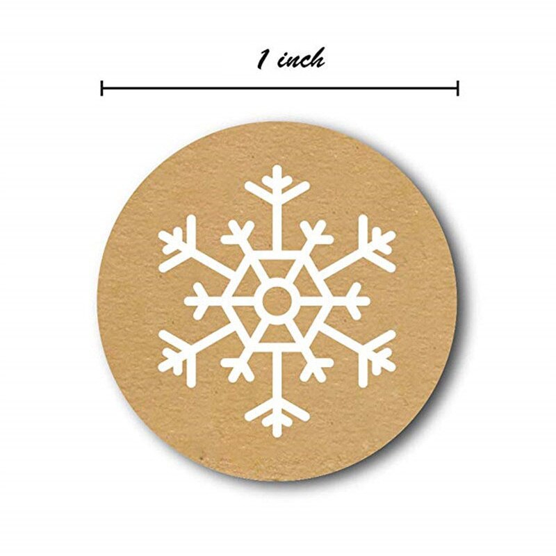 100-500pcs Round Christmas Stickers 6 Styles Snowflake Sticker Halloween Cute Lable For Scrapbooking Stationery Sticker