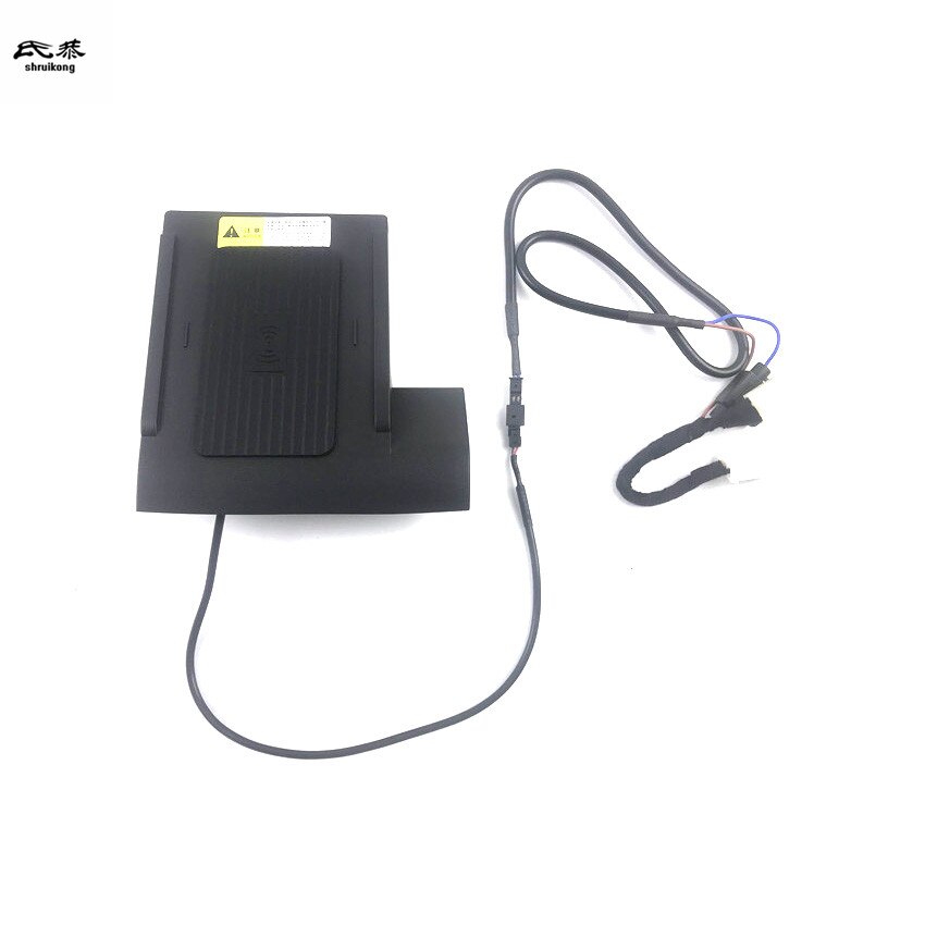 1 Juego de cargador de teléfono inalámbrico de 15W QI ABS de material plástico rápido para el coche para Volkswagen VW GOLF 7 MK7