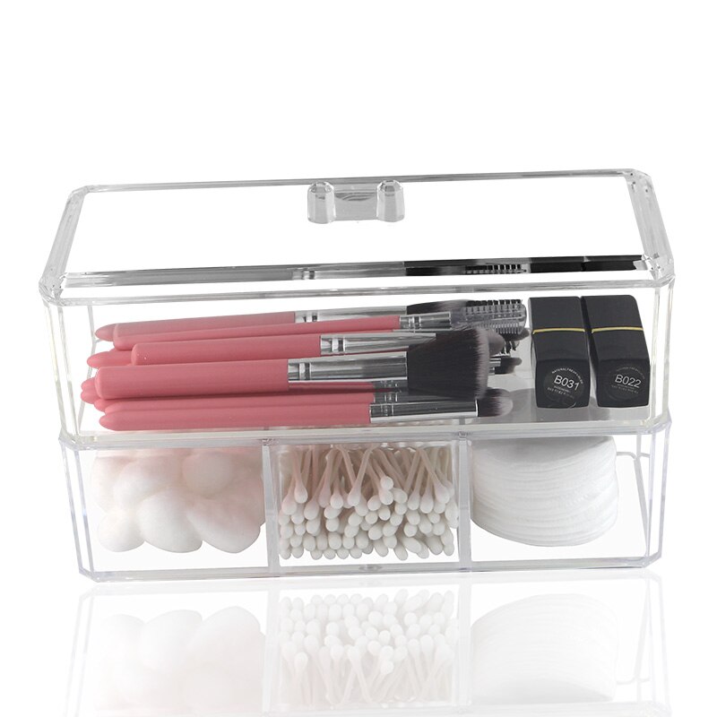 Draagbare Transparante Make-Up Organizer Opbergdoos Acryl Make Up Organizer Cosmetische Organizer Make Opberglades Organizer