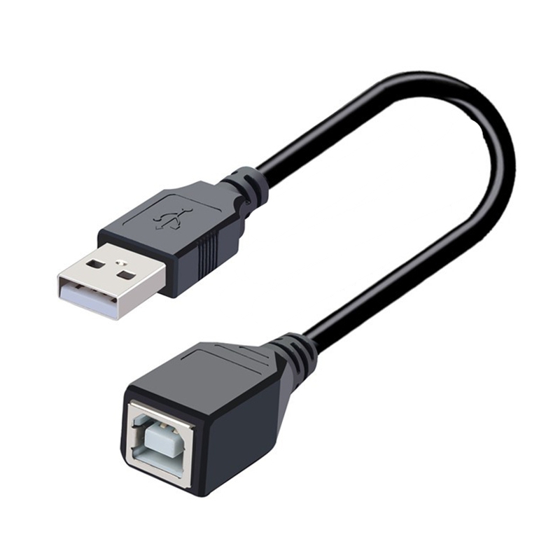 USB 2.0 Type A Female To USB B Male Scanner Printer Cable USB Printer Extension Scanner Laptops Hard Drive Box Adapter Cord 30cm: Red / 0.3m