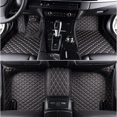 Custom 5 Seat car floor mats for renault Megane CC Latitude Laguna Captur all models car mats auto accessories: black beige