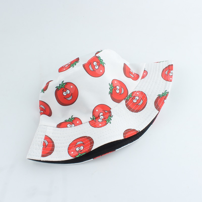 Chapeau Bob réversible avec imprimé de dessin animé pour hommes et femmes, casquette de pêcheur, à la