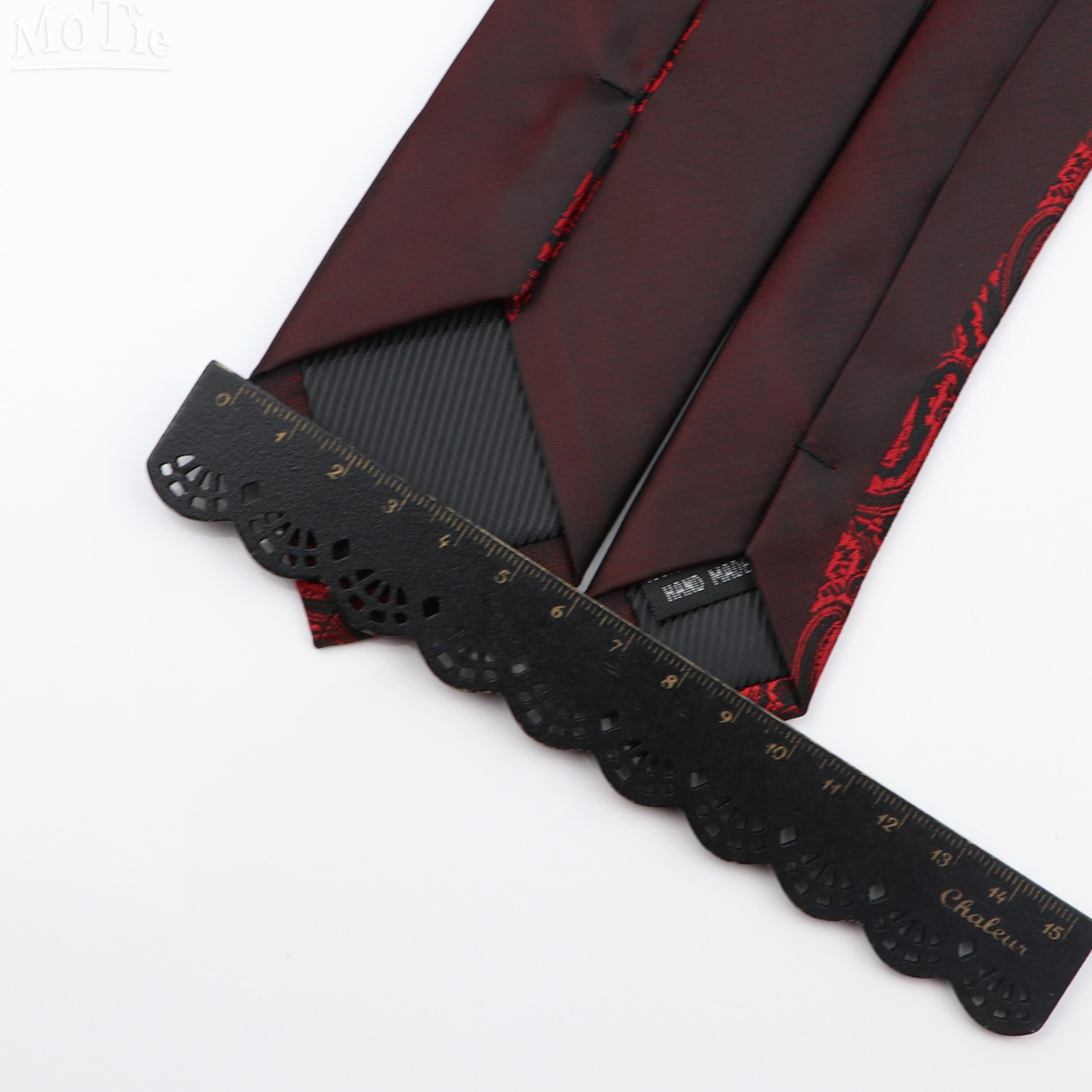 Corbata Jacquard roja y gris a la , 6cm, cuadros florales, retazos de poliéster, corbata ajustada para y negocios, traje, camisa, accesorio de
