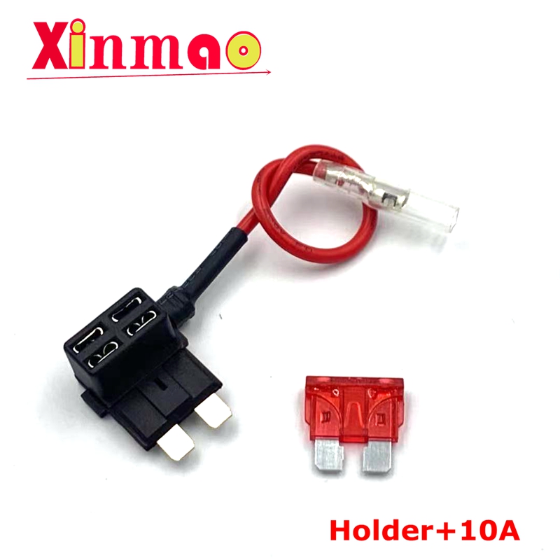 12V Mini Kleine Medium Size Auto Zekeringhouder Add-A-Circuit Tap Adapter Met 10A Micro Mini standaard Atm Blade Zekering: R Medium 10A