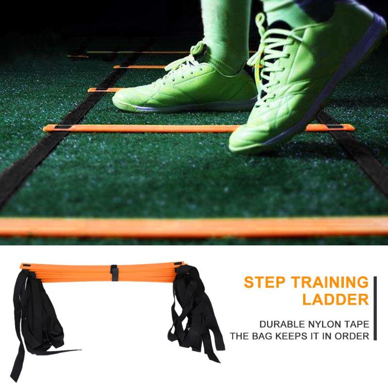 6/7/8/12/14 sprosse Nylon Riemen Agilität Leiter Treppen FußBall FußBall Geschwindigkeit Sport treppe Leiter Sport Ausrügestochen
