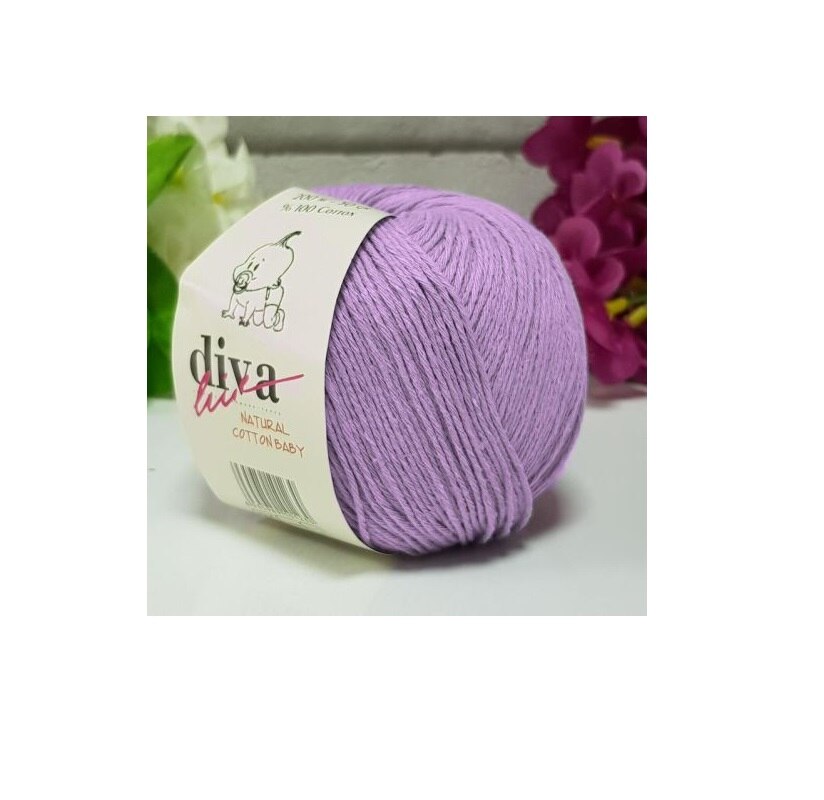 Diva naturlig bomull babygarn 5 x 50gr-200mt %100 bomull sport-baby filt tröja varm virkad handstickning färgglad amigurumi: 2135