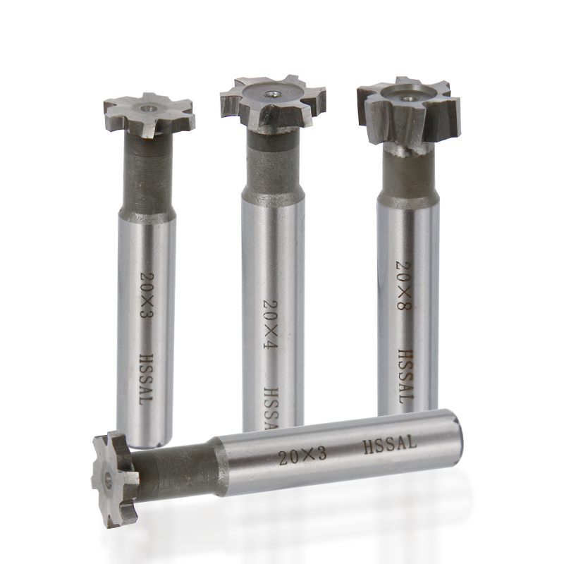 HAMPTON-fresa con ranura en T, broca enrutadora CNC de 8-20mm, fresa de extremo HSS para trabajo de Metal, herramienta de chavetero, fresado de extremo de carburo