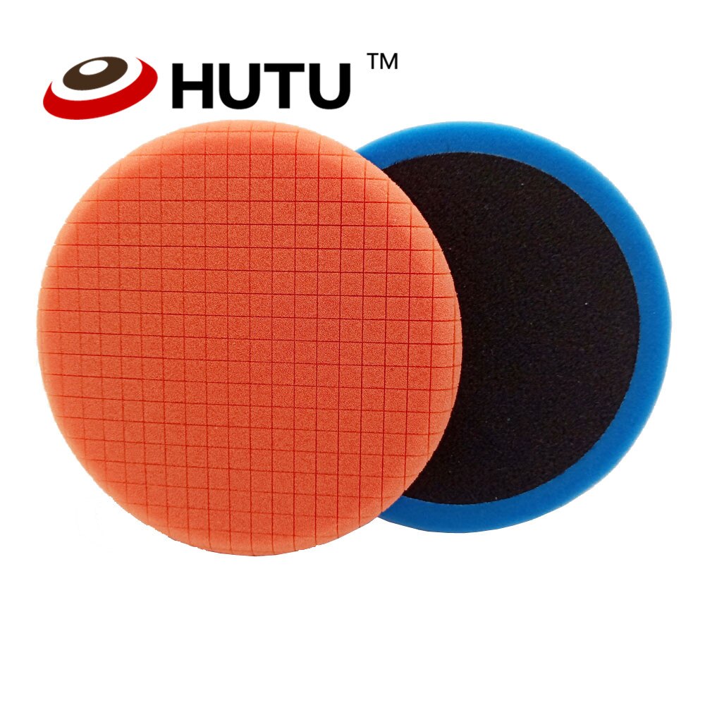 Buffing Pad 6 Inch Square Pattern Car Polishing Sponge Pad Red No Cutting Foam waxing pad for Auto Car Polisher Tools