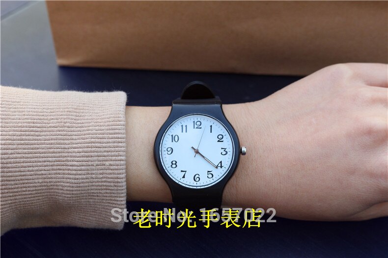 Hotime siliconen eenvoudige polshorloges voor studenten, quartz sporthorloge voor dames en heren, casual horloges met numerieke wijzerplaat