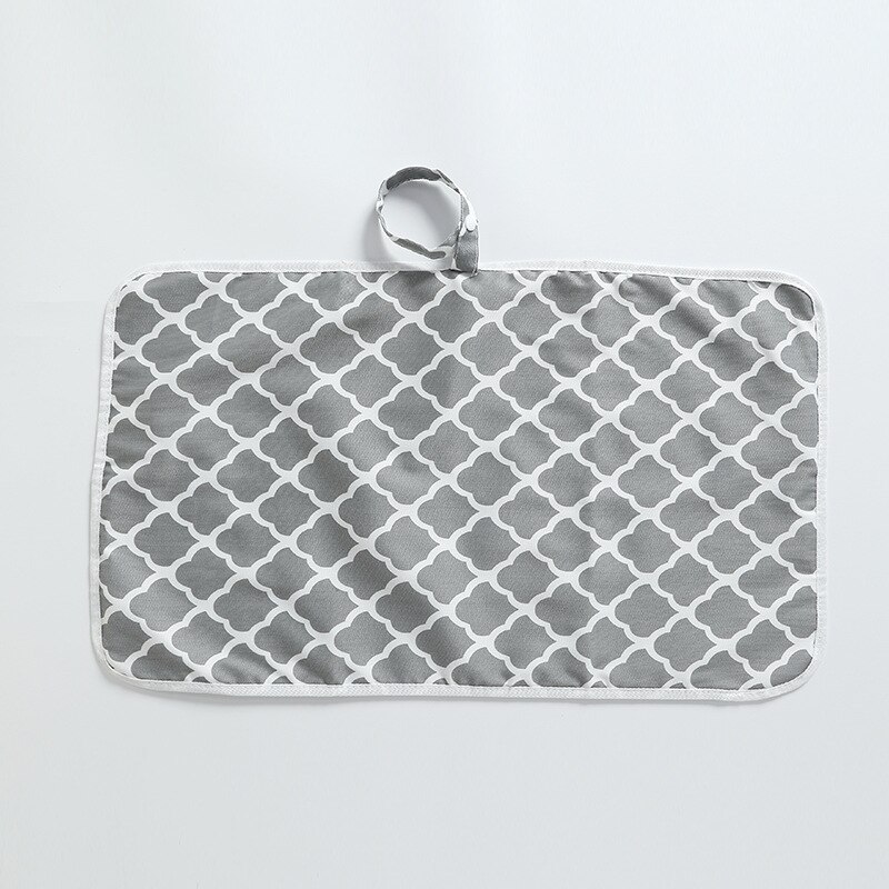 60*35cm Neue Baby Windel Ändern matt wiederverwendbar Windel Kleinkind Waschbar Wasserdichte Matratze gestreift drucken freundlicher Spiel Boden matten: grau Geometrie