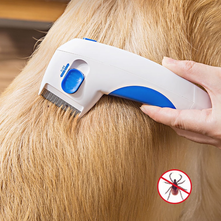 Cepillo eléctrico Terminator para perros y gatos, limpiador de piojos Anti-Eliminación, limpiador eléctrico de Piojos para mascotas, peine electrónico para piojos, cepillo para perros y Mascotas