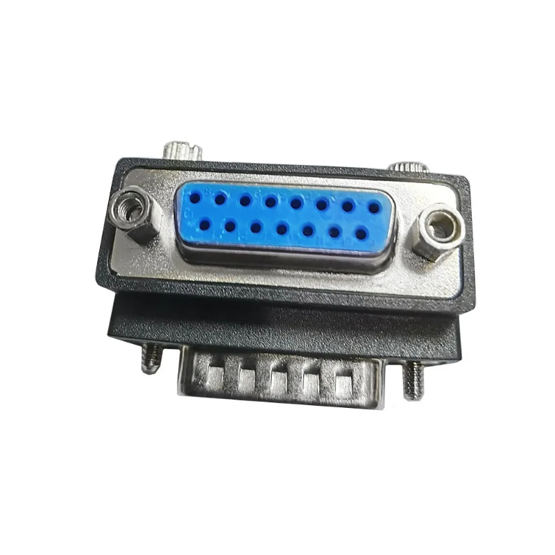 Db15 adaptador Vga15 P de 90 grados, conector recubierto de níquel D Sub15, ángulo recto, macho a hembra, Vga, adaptador de 15 Pines, convertidor de acoplador