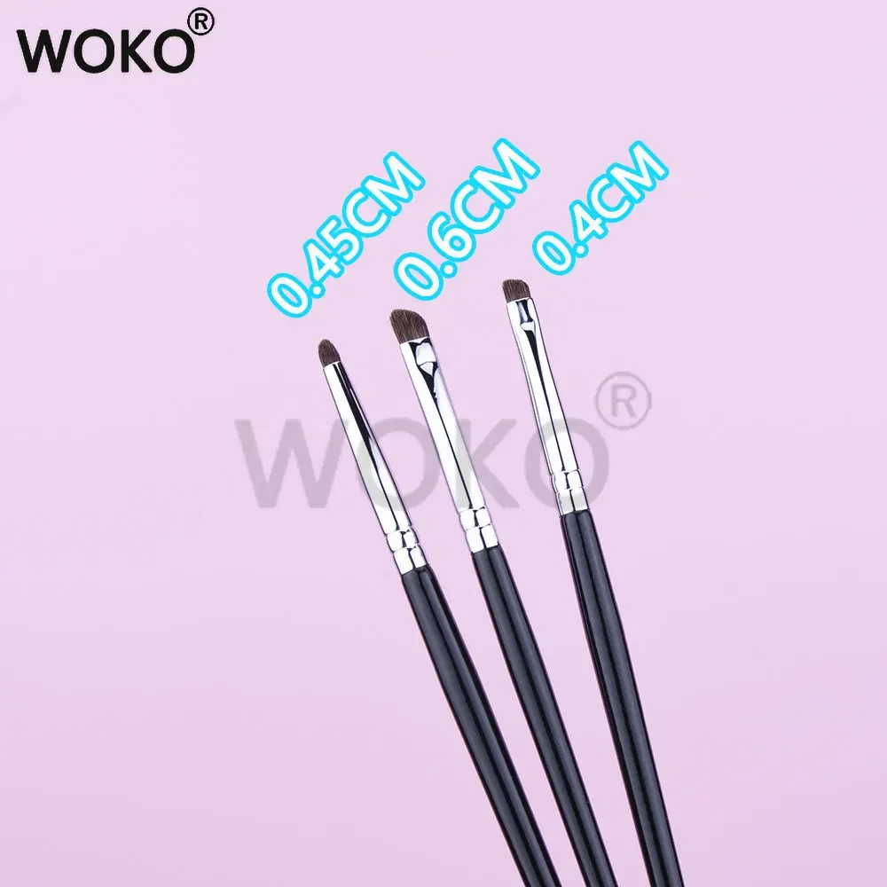 Pequeños pinceles de maquillaje Smoky Liner, delineador de ojos, brocha para difuminar, brocha de maquillaje para difuminar, pelo de caballo, sombra de ojos, brocha para difuminar