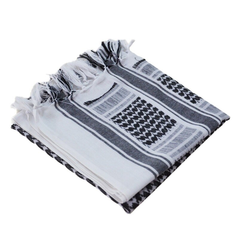Pañuelo para la cabeza Kaffiyeh, sombrilla árabe para exteriores, cálido chal, gorro, ropa deportiva para escalada al aire libre, accesorios Pro Bandana Camping: Blanco