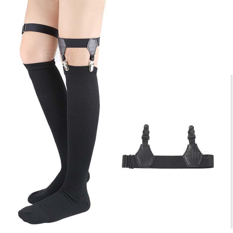 Women's Black Clips Nonslip Stockings Garter Stay Suspenders