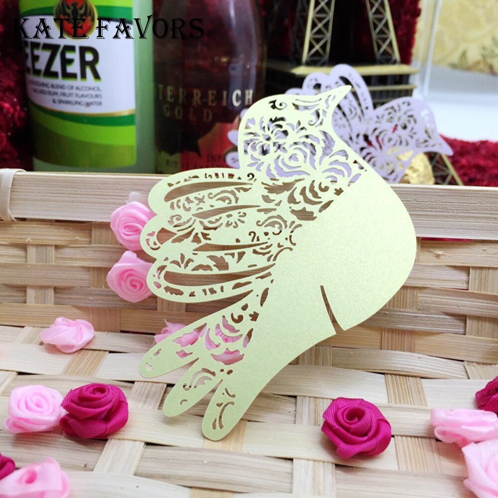 Liebe vogel Wein Glas Marker platz karten Hochzeit geburtstag braut dusche Baby Party Dekorationen tisch Name anzahl karte