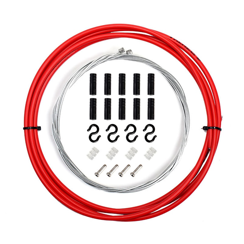 Front Rear Inner Outer Wire Brake Gear Cable Set Bike Bicycle Shifter Cable Practical Bicycle Speed Cable Effectively Upgrading: Black