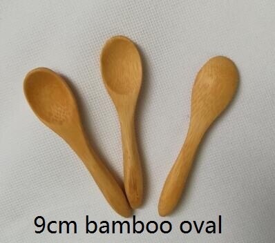 (50 Stuks) 9Cm 13Cm 15Cm Houten Lepels Honing Lepel Baby Lepels Bamboe Lepels: 9cm bamboo oval