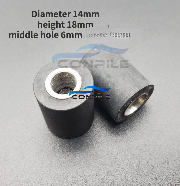 Polea de correa de rodillo de pellizco para grabadora de cinta VCR, reproductor de audio, 14x18x6mm, 2 piezas