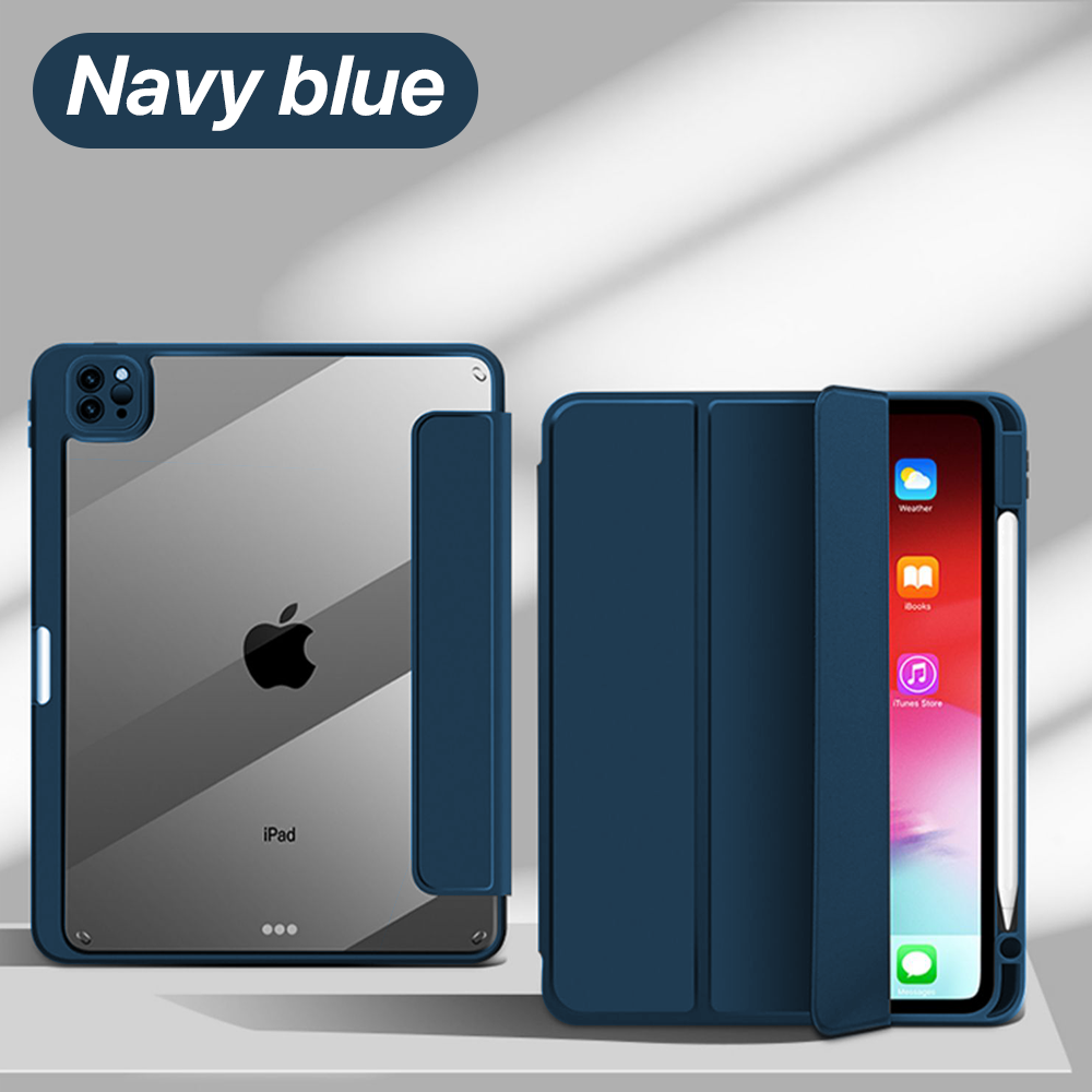 Nederlands Voor IPad 10.9 Air4 Air5 met potloodhouder Transparant geval voor IPad 5/6/7/8/9/10e Funda Mini 6 Pro 11 12.9In beschermhoes