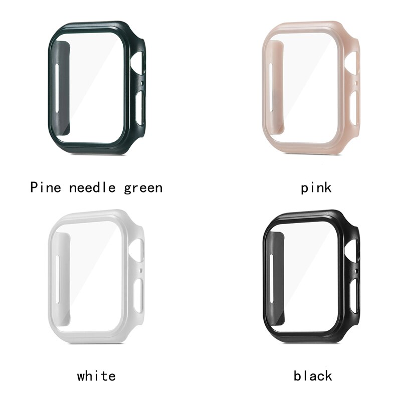 For apple watch matt etui beskyttelse pc beskytter deksel coque for iwatch 44 mm 42mm 38 40mm 2 3 4 5 tilbehør