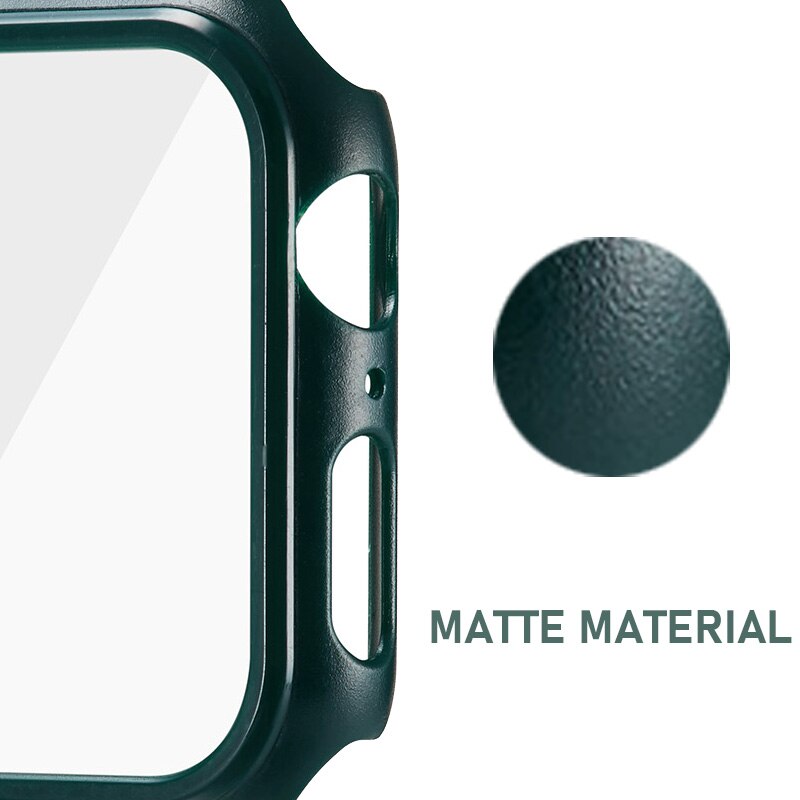 For apple watch matt etui beskyttelse pc beskytter deksel coque for iwatch 44 mm 42mm 38 40mm 2 3 4 5 tilbehør