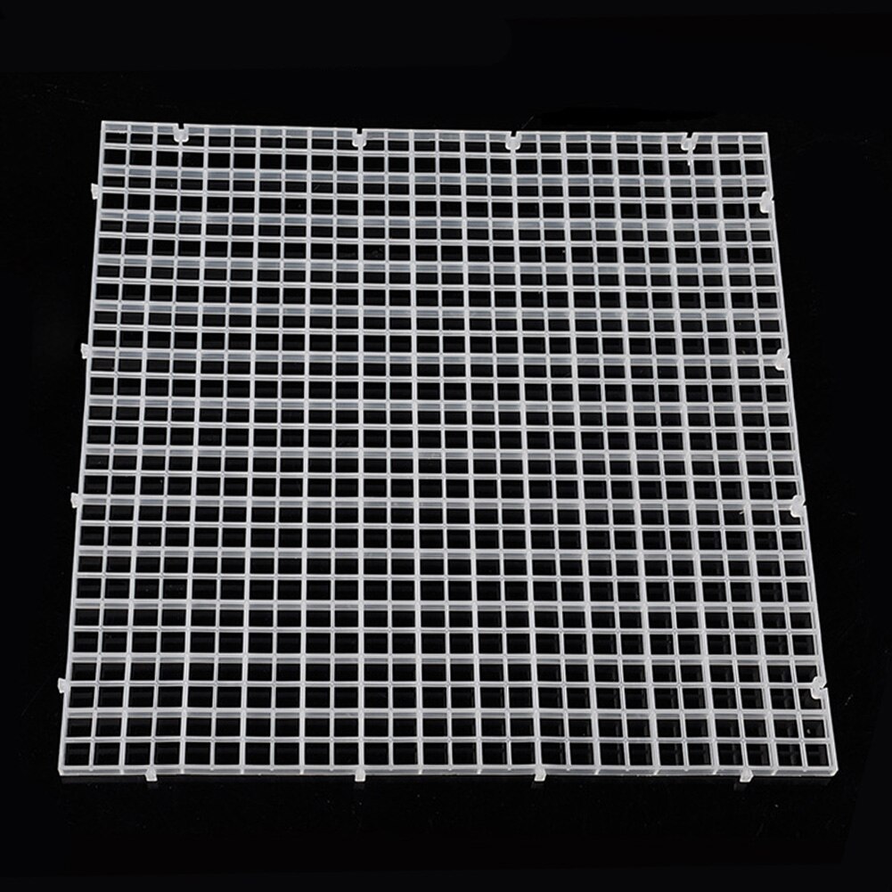 2pcs Pet Supplies Filtration Net Free Cut Gravel Fish Tank Divider Isolation Board Separator Plastic Bottom Tray Aquarium Grid: Clear / 30x30x0.7cm