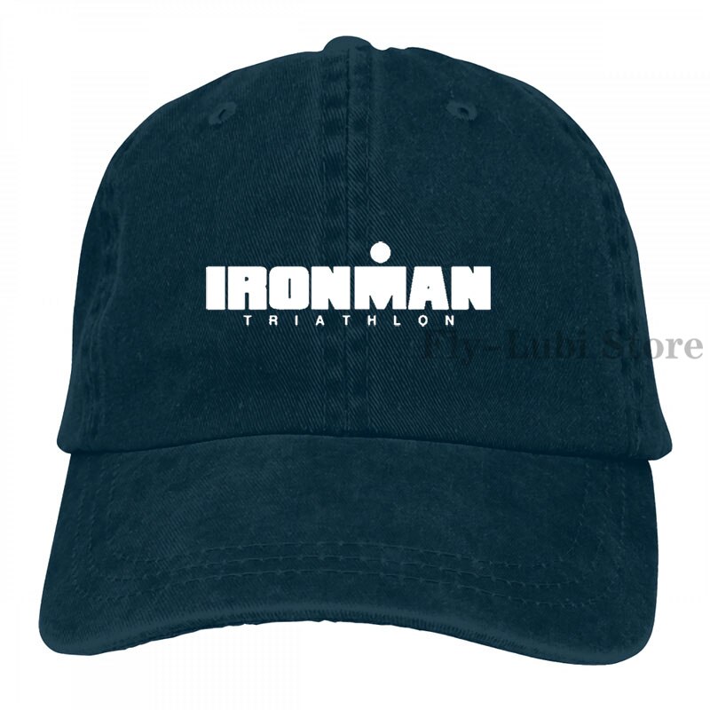 Ironman-gorra de béisbol de triatlón para hombre y mujer, gorro ajustable a la: 2-Navy