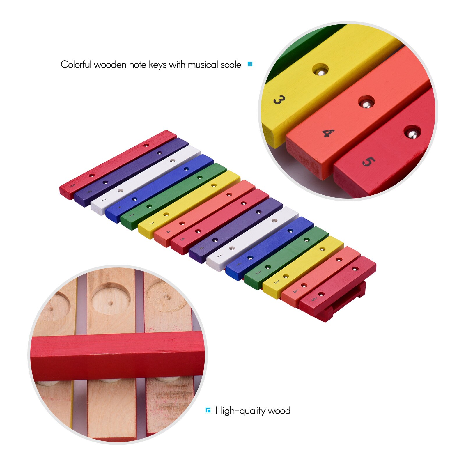 Ammoon 15 Toetsen Xylofoon Kleurrijke Musical Slaginstrument Vroege Onderwijs Instrument Voor Muziek Gevoel Ontwikkeling