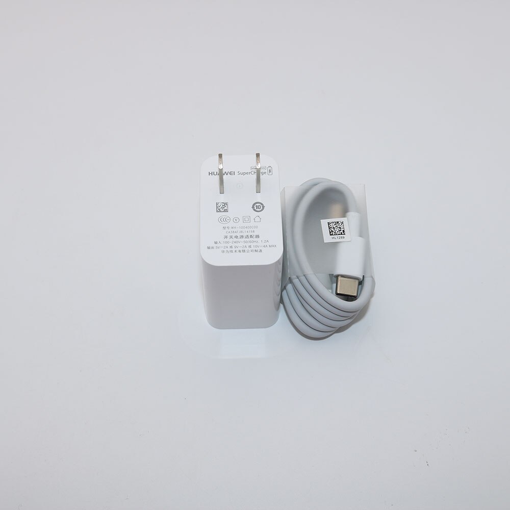 Huawei Supercharge Original chargeur rapide Max 40W 10 V/4A 5 V/4A avec câble 5A pour Huawei P30 Nova 5 Pro Mate 20 Pro Honor Magic 2: Add 1M 5A Cable