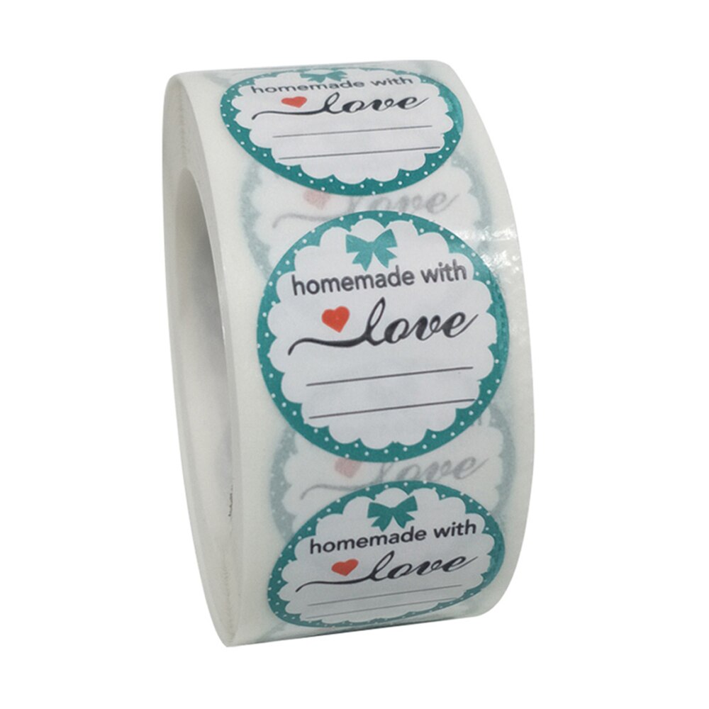 50 Stuks Handgemaakte Met Liefde Stickers Bakken Label Bruiloft Sticker Party Label Decoratie Envelop Seal Briefpapier Zwarte Sticker: QY642-50pcs