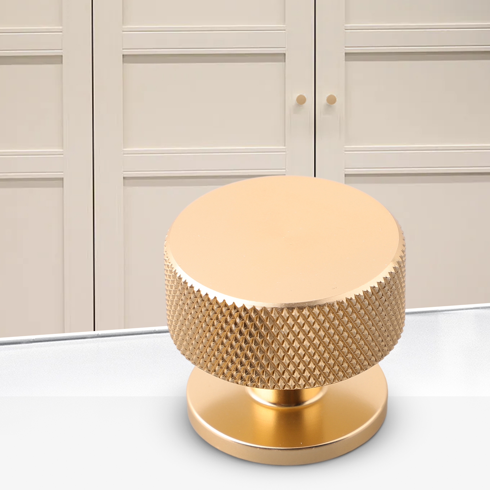 Ronde Messing Meubelgrepen Gekartelde Kastknop Mat Zwart Aluminium Keukenkast Deur Kast Lade Deurknop