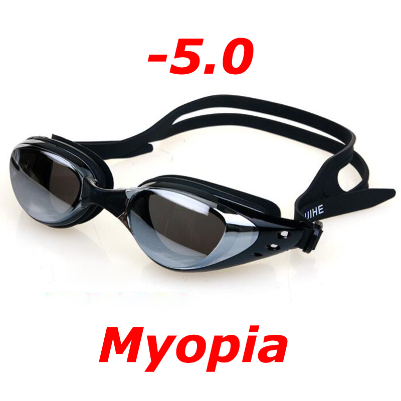 Placage myopie lunettes de natation étanche Anti-buée UV bouclier lunettes piscine Sports nautiques lunettes pour hommes femmes