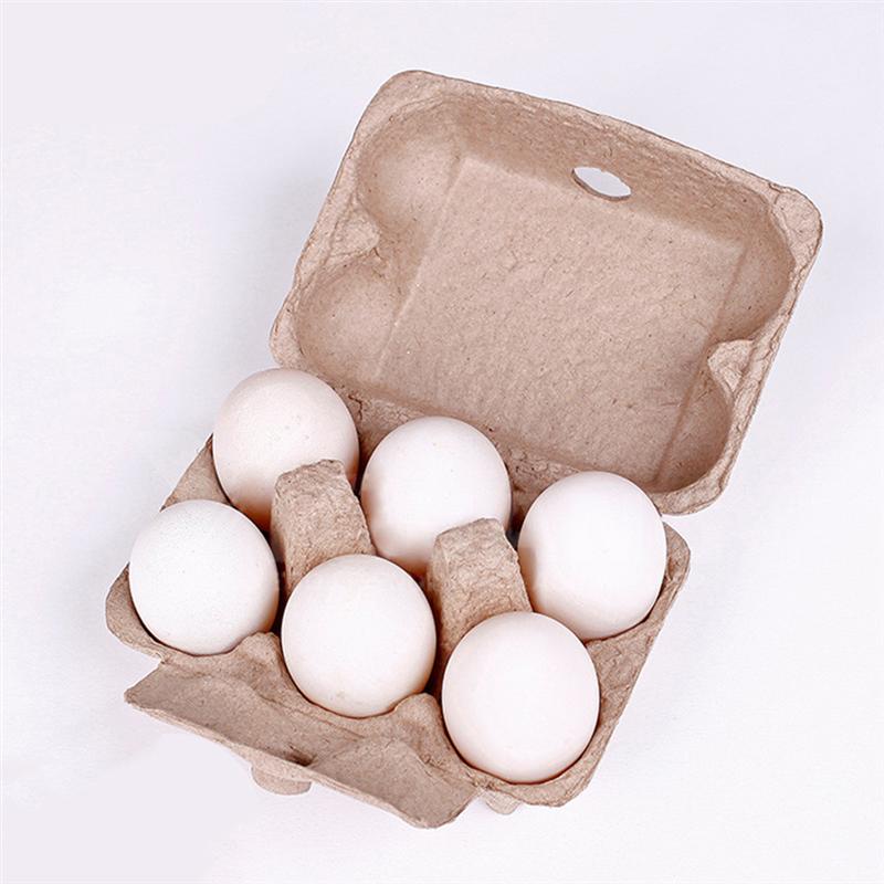 Caja de almacenamiento de huevos plegable, equipo agrícola para pollos, caja de cartón portátil, rejilla de 6 huevos, estante organizador de cocina, 5 uds.