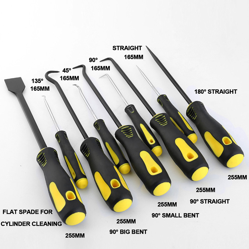 Kit de nettoyage de bouteilles d'air, ensemble de crochets, outil à main, extracteur d'étanchéité, joint d'huile, réparation automobile 4 pièces 9 pièces, outils d'extraction de vis: 9PCS SET TOOLS