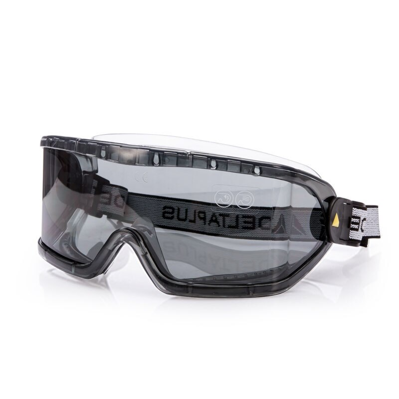 Deltaplus beskyttelsesbriller, der kører arbejdende beskyttelsesbriller anti-impact anti kemisk stænk lab labour anti-tåge briller: Mørk linse