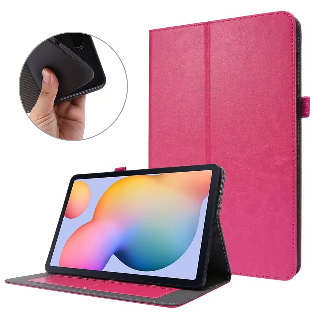 Für Samsung Galaxy Tab A7 Fall SM-T500 SM-T505 T507 Smart Falten Stehen Tablet Abdeckung Für Galaxy Tab A7 10,4 zoll t500 T505 Abdeckung: Rose red