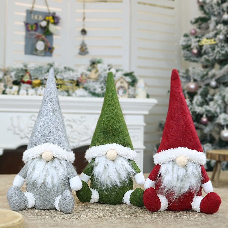 Jul ansigtsløs gnome santa xmas træ hængende indretning julepynt dukke legetøj  dc120