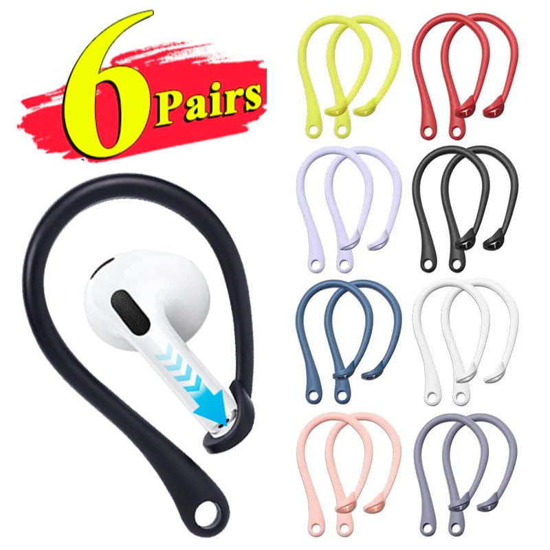 Ganchos deportivos para Apple AirPods 1, 2, 3 Pro, ganchos de ajuste seguro antipérdida, accesorios protectores de auriculares inalámbricos de silicona